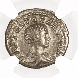 Geta Silver Denarius Roman Emperor AD 209-211 NGC VF Ancient — image 2