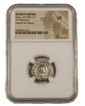Geta Silver Denarius Roman Emperor AD 209-211 NGC VF Ancient