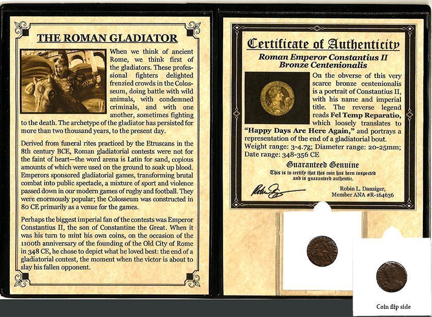 Gladiator: Roman Coin of Emperor Constantius II (Album) - image 2