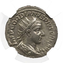 Gordian III AR Double-Denarius AD 238-244 NGC AU Ancient Roman Coin — image 2