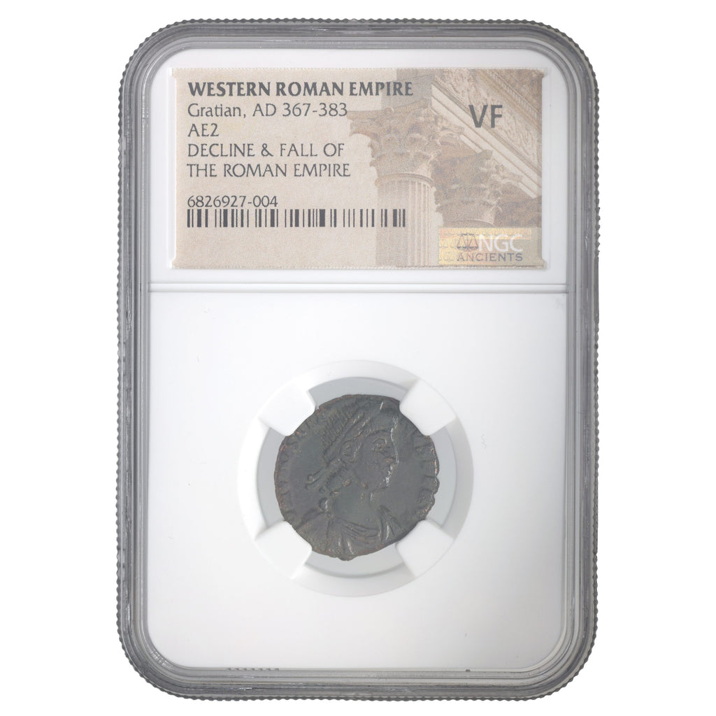 Gratian AE2 Bronze AD 367-383 NGC VF Ancient Roman Coin