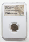 Gratian AE3 Nummus AD 367-383 NGC F Ancient Roman Coin