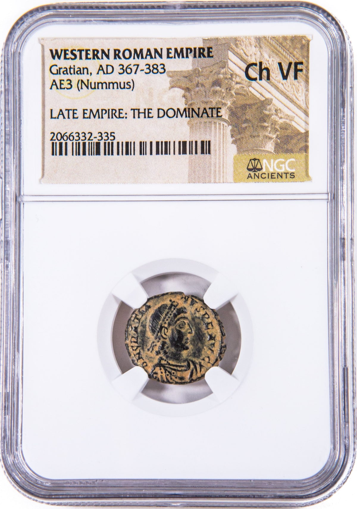 Gratian AE3 Nummus AD 367-383 NGC VF Ancient Roman Coin