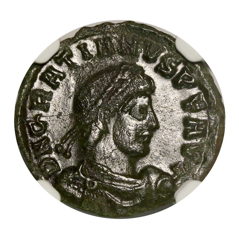 Gratian AE3 Nummus AD 367-383 NGC XF Ancient Roman Coin — image 2