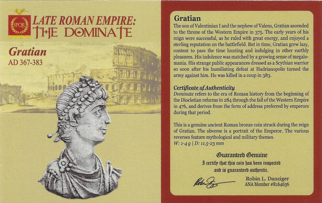 Gratian AE4 Nummus AD 367-383 NGC VF Ancient Roman Coin — image 2