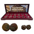 The Greek World: Box of 12 Bronze Coins from the Time of Ancient Greece (wooden