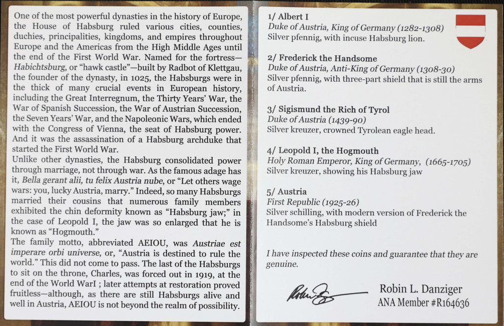 House of Habsburg: Five Coin Boxed Set(C) - image 5