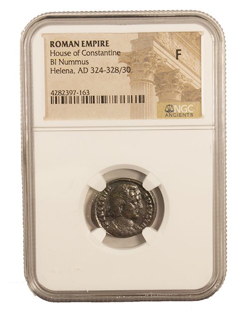 Helena BI Nummus AD 324-328/30 NGC F Ancient Roman Coin