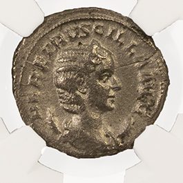 Herennia Etruscilla Silver Antoninianus NGC VF Ancient Roman Coin — image 2