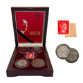 Adolf Hitler: A collection of four coins and one stamp (Five-Coin Box)