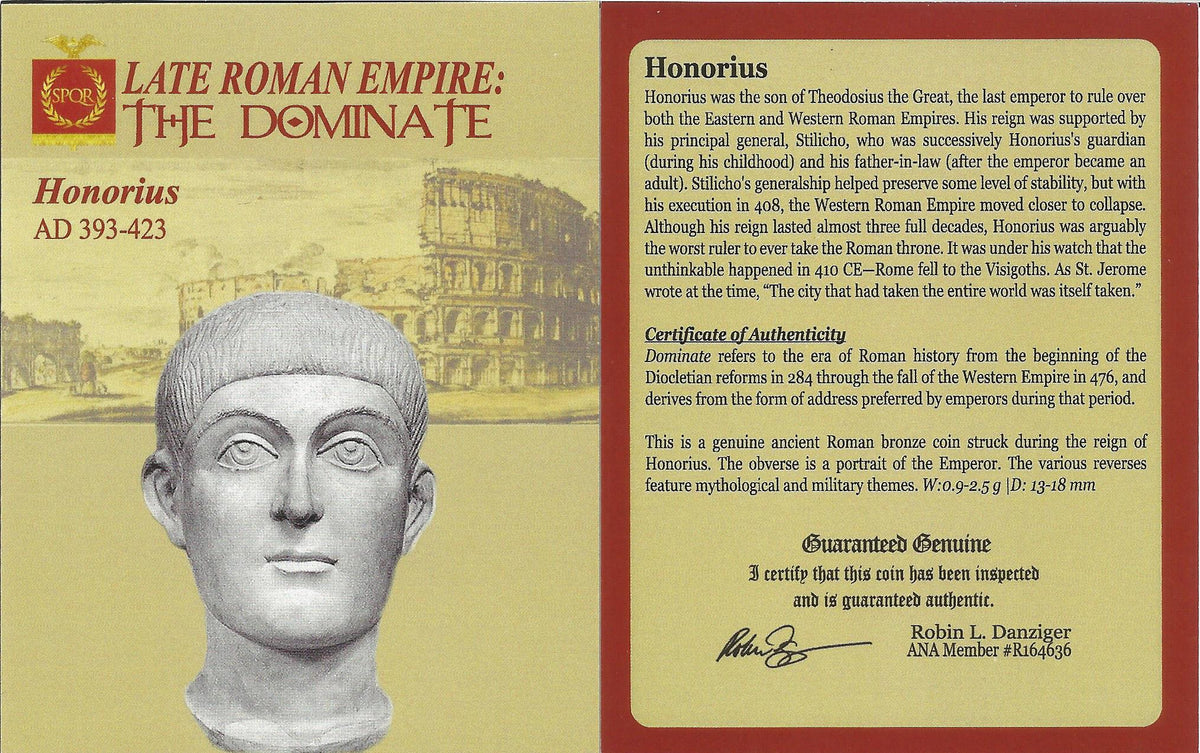 Honorius AE4 Nummus AD 393-423 NGC XF Ancient Roman Coin — image 3