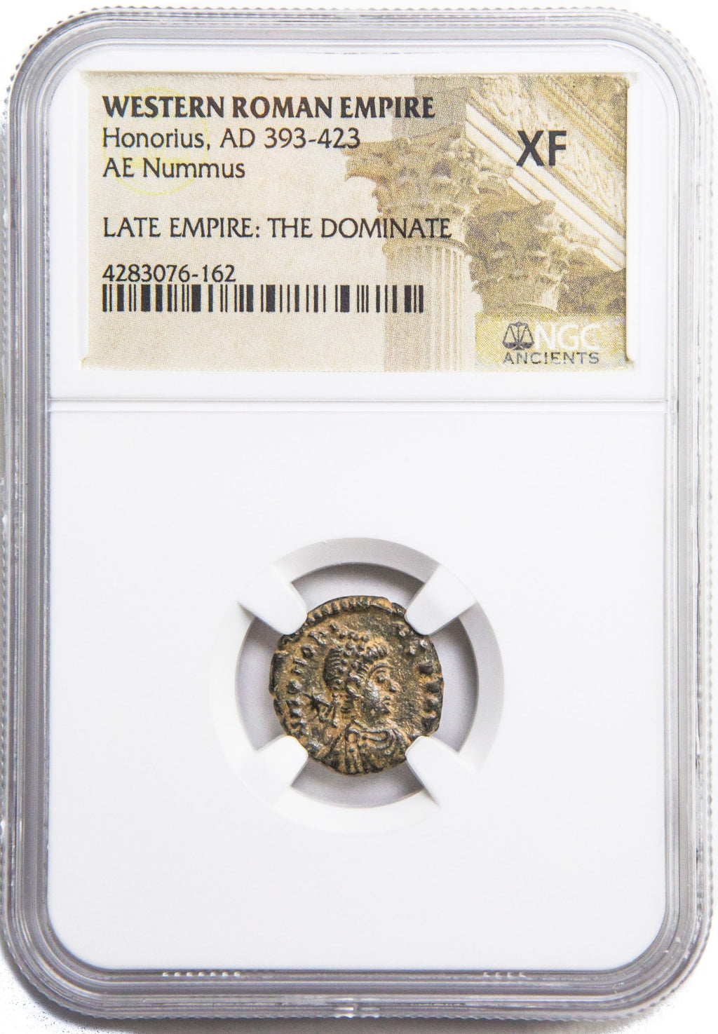 Honorius AE4 Nummus AD 393-423 NGC XF Ancient Roman Coin
