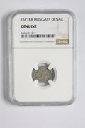 Madonna and Child Silver Denar 1571 KB Mint NGC Genuine Coin
