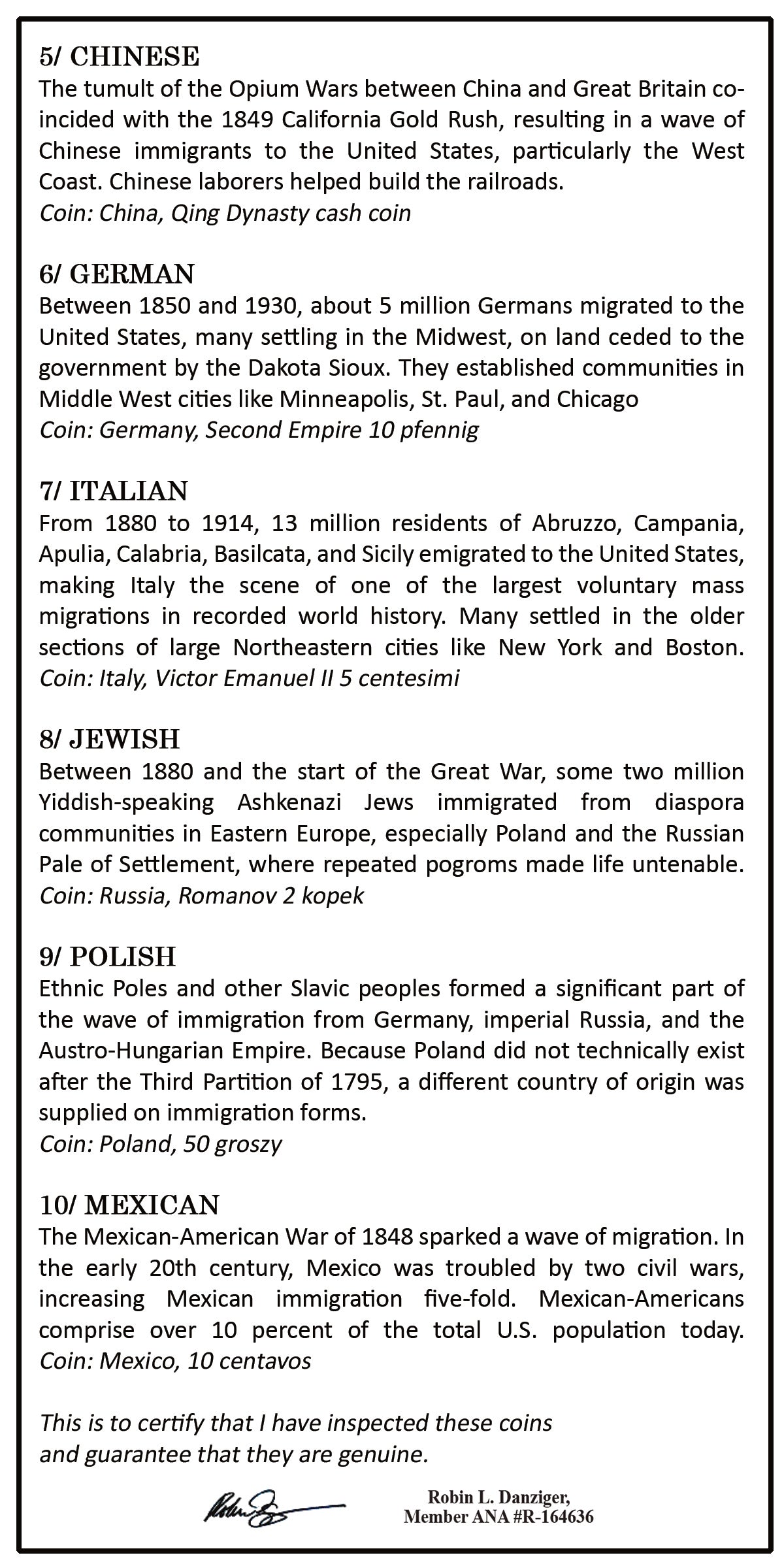America: 250 Years of Immigration-(10 Coin Boxed Collection) - image 5