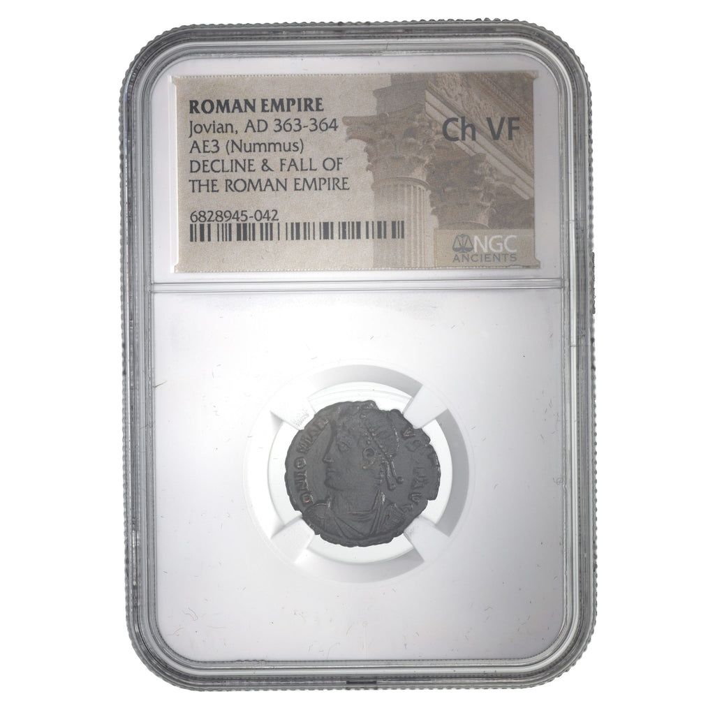 Jovian AE3 Nummus AD 363-364 NGC CH-VF Ancient Roman Coin