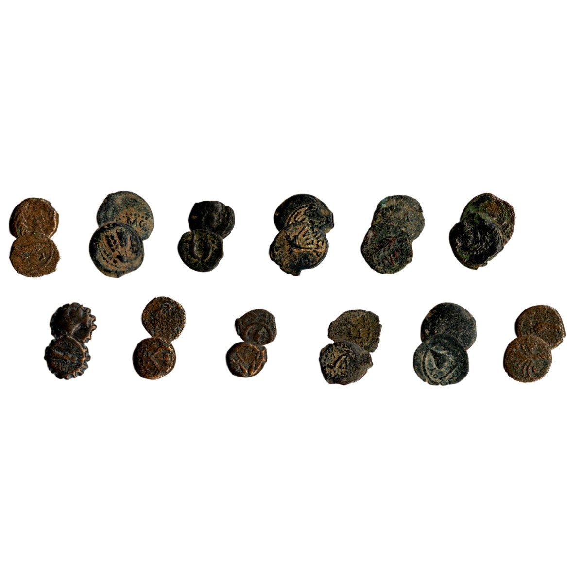 Biblical Holy Land: Box of 12 Ancient Judaea Coins from the time of Jesus - image 2