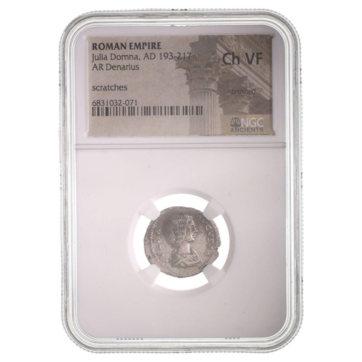 Julia Domna AR Denarius AD 193-217 NGC CH-VF Ancient Roman Coin