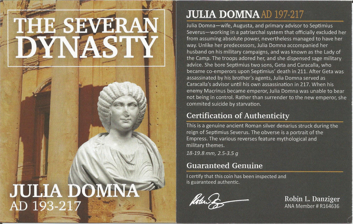 Julia Domna AR Denarius AD 193-217 NGC CH-XF Ancient Roman Coin — image 2
