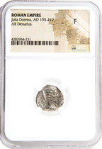 Julia Domna AR Denarius AD 193-217 NGC F Ancient Roman Coin
