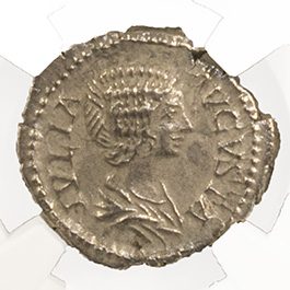 Julia Domna AR Denarius AD 193-217 NGC XF Ancient Roman Coin — image 2