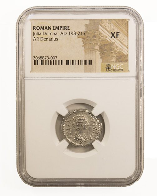 Julia Domna AR Denarius AD 193-217 NGC XF Ancient Roman Coin