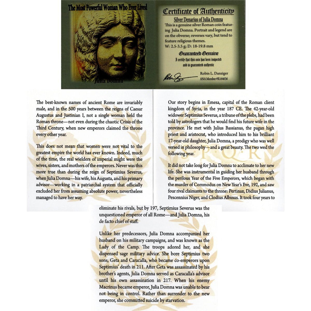 The Most Powerful Woman Who Ever Lived: Box of Silver Roman Denarius of Julia - image 3