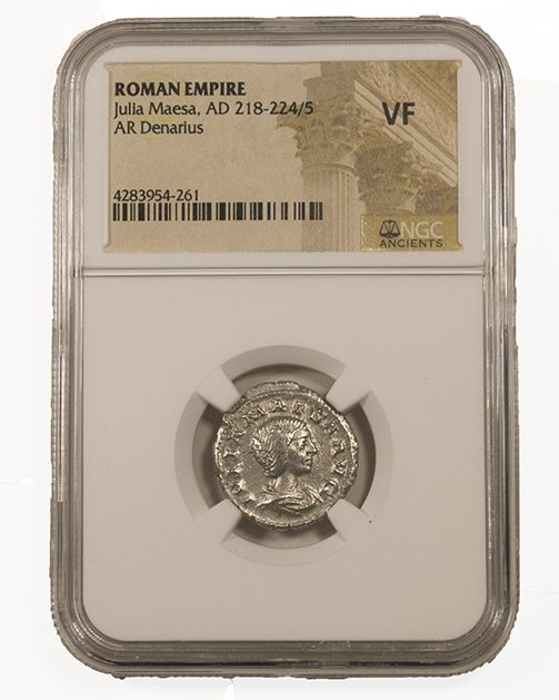 Julia Maesa Silver Denarius AD 218-224/5 NGC VF Ancient Roman Coin — image 4