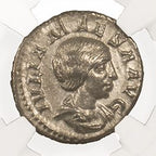 Julia Maesa Silver Denarius AD 218-224/5 NGC XF Ancient Roman Coin — image 2