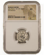 Julia Maesa Silver Denarius AD 218-224/5 NGC XF Ancient Roman Coin