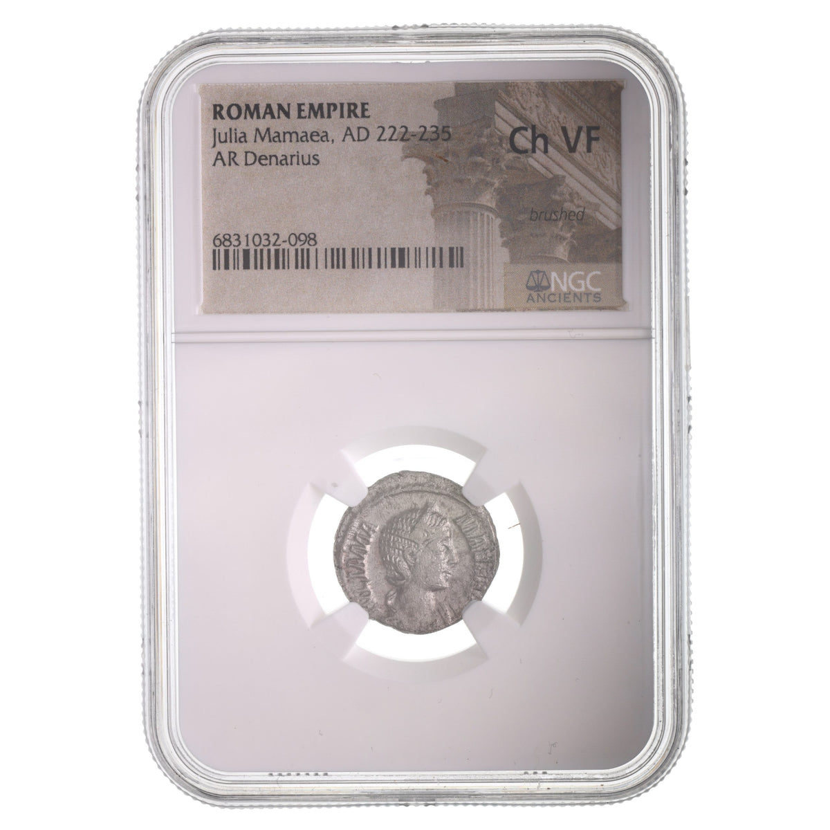 Julia Mamaea AR Denarius AD 222-235 NGC CH-VF Ancient Roman Coin
