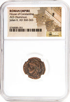 Julian II AE3 Nummus AD 360-363 NGC F Ancient Roman Coin — image 4