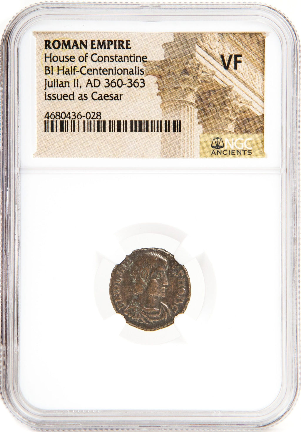 Julian II as Caesar BI Half-Centenionalis AD 360-363 NGC VF Ancient Roman Coin