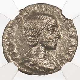 Julia Soaemias Silver Denarius AD 218-222 NGC F Ancient Roman Coin — image 2