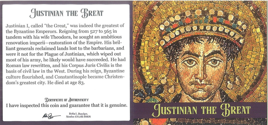 Justinian I AE Pentanummium AD 527-565 NGC Encapsulated Byzantine Coin — image 4