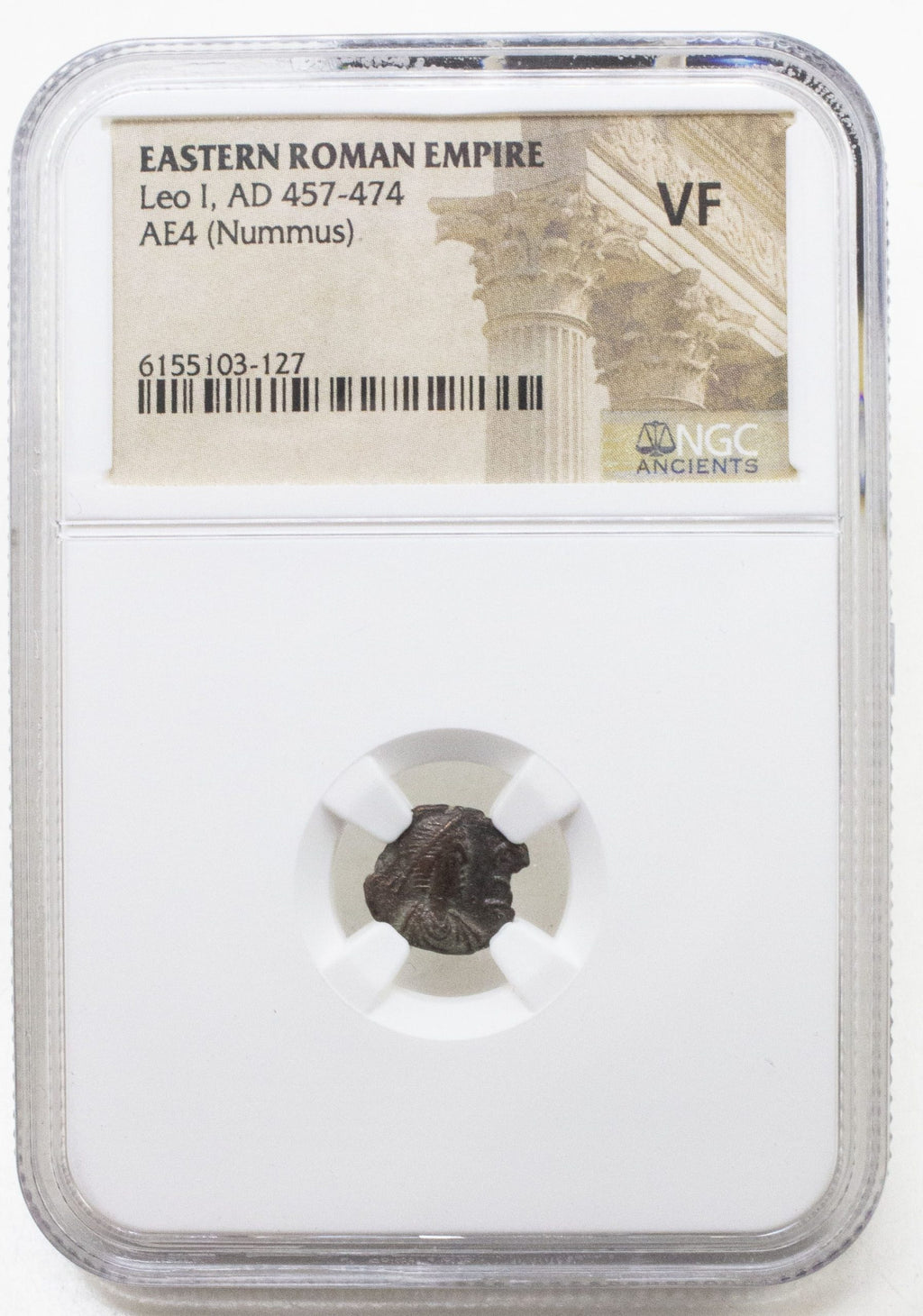 Leo I AE4 Nummus AD 457-474 NGC F Ancient Roman Coin — image 5