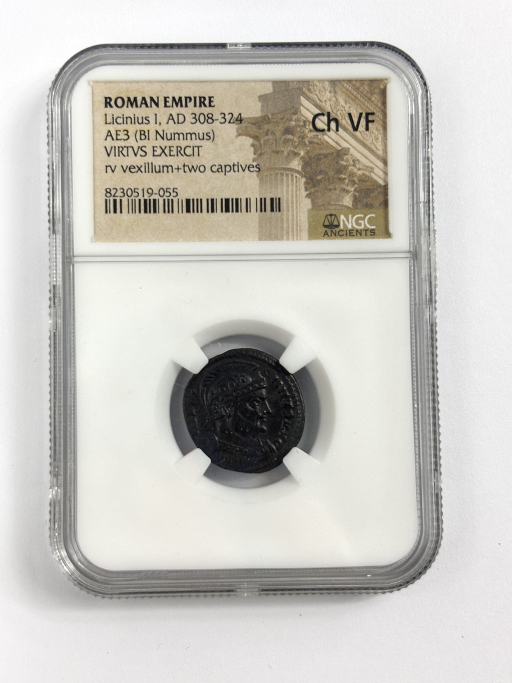 Licinius I (AD 308–324) Roman Empire AE2/AE3 Nummus NGC Ch VF representative stock photograph