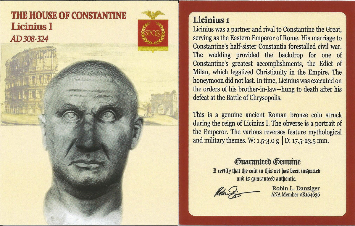 Licinius I (AD 308–324) Roman Empire AE Jovi Conservatori NGC Ch XF representative stock photograph 3