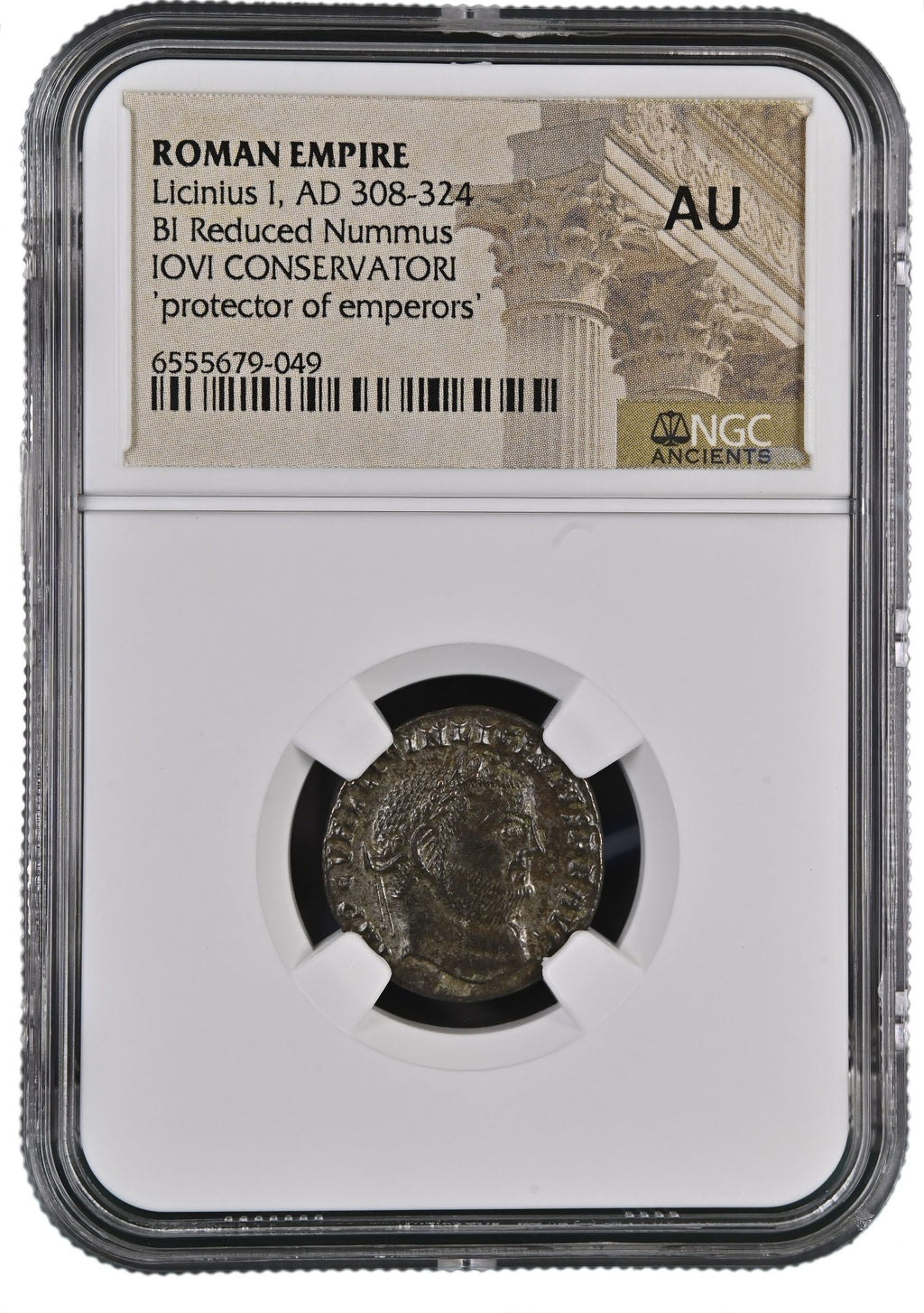 Licinius I BI Reduced Nummus AD 308-324 NGC AU Ancient Roman Coin — image 5