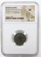 Licinius I BI Reduced Nummus AD 308-324 NGC XF Ancient Roman Coin — image 4