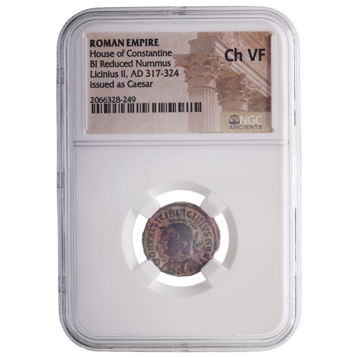 Licinius II BI Reduced Nummus AD 317-324 NGC CH-VF Ancient Roman Coin