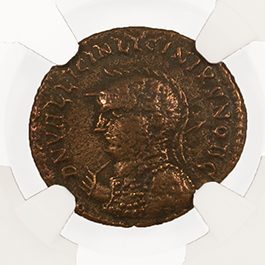 Licinius II (AD 317–324) Roman Empire AE3 Nummus NGC F representative stock photograph 3