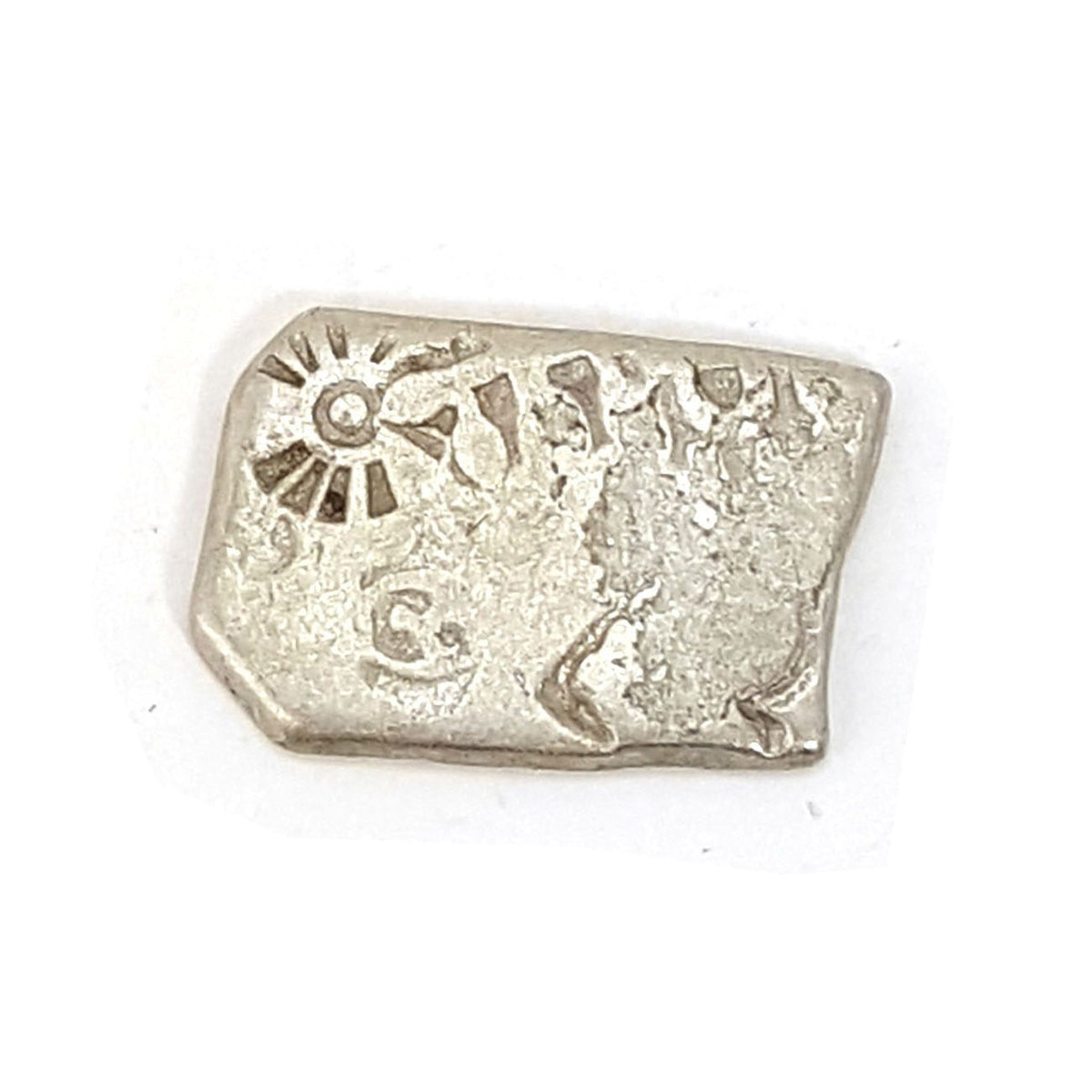 Mauryan Empire: Silver Punch Mark Coin of Ancient India (budget box) - image 4