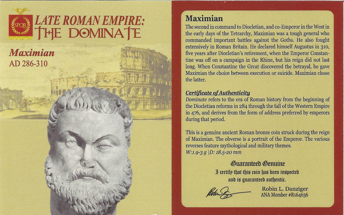 Maximian BI Nummus AD 286-310 NGC CH-VF Ancient Roman Coin — image 2