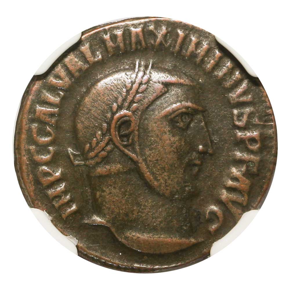Maximinus II BI Reduced Nummus AD 310-313 NGC VF Ancient Roman Coin — image 4