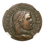 Maximinus II (AD 311–313) Roman Empire AE1/AE2 Nummus NGC XF representative stock photograph 3