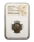 Maximinus II (AD 311–313) Roman Empire AE1/AE2 Nummus NGC XF representative stock photograph 2