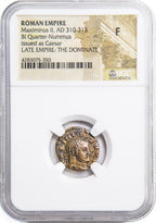 Maximinus II BI Quarter-Nummus AD 310-313 NGC F Ancient Roman Coin — image 4