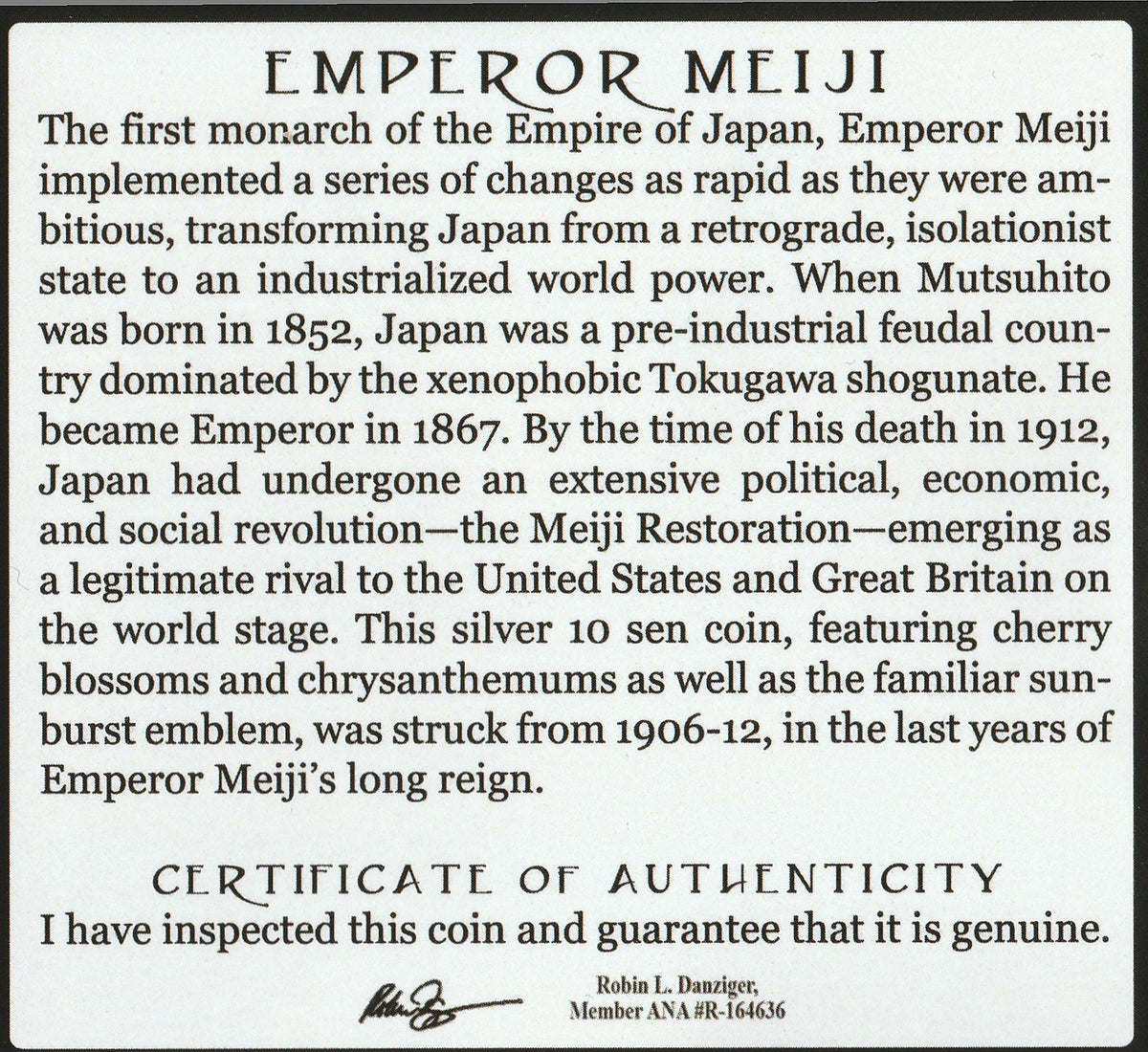 Japan: Emperor Meiji (One-Coin Box) - image 4