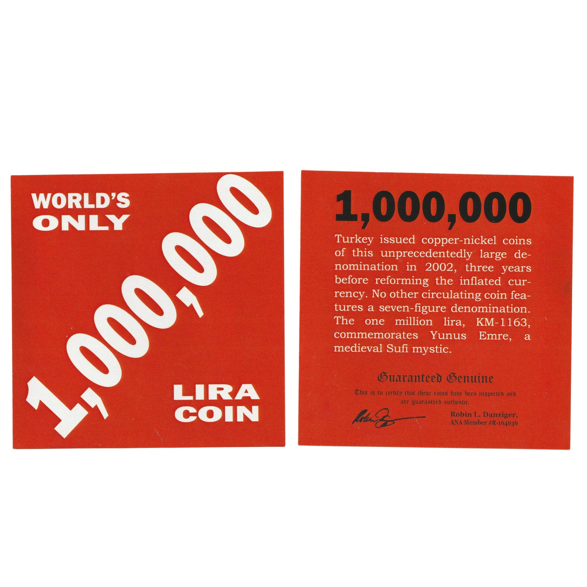 World’s Only 1,000,000 Lira Coin (Mini Album) - image 5