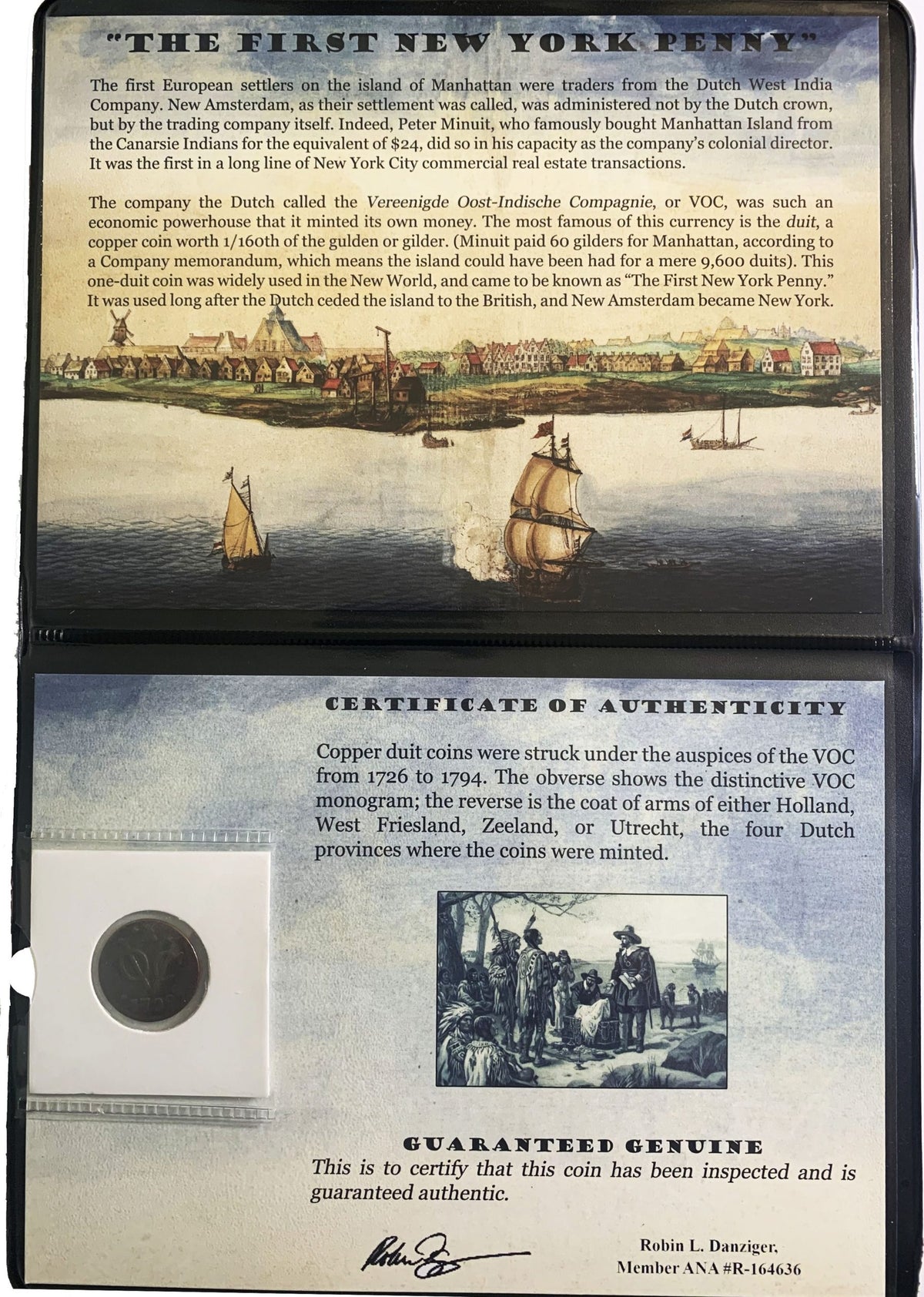First New York Penny : VOC Copper Duits Album - image 2
